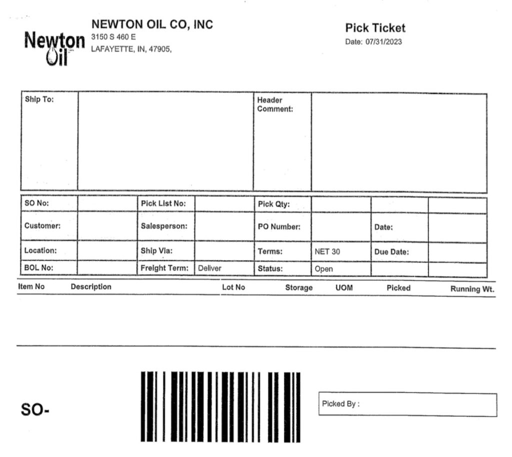 Updated Invoice, Same Great Service from Newton Oil