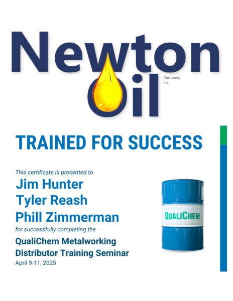 The Newton Oil Team is now 2025 QualiChem Certified